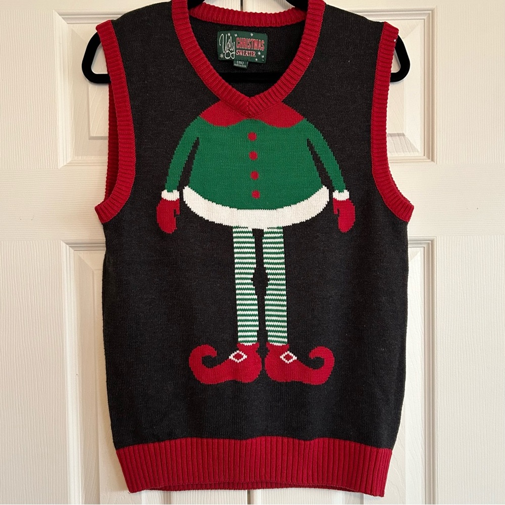 Elf Tacky Christmas Holiday Sweater Vest